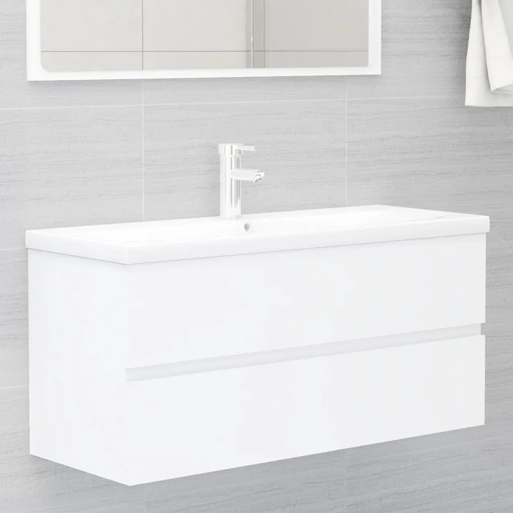 Mobiletto Bianco Moderno 100x38,5x45 cm | Arredo Casa Living Store