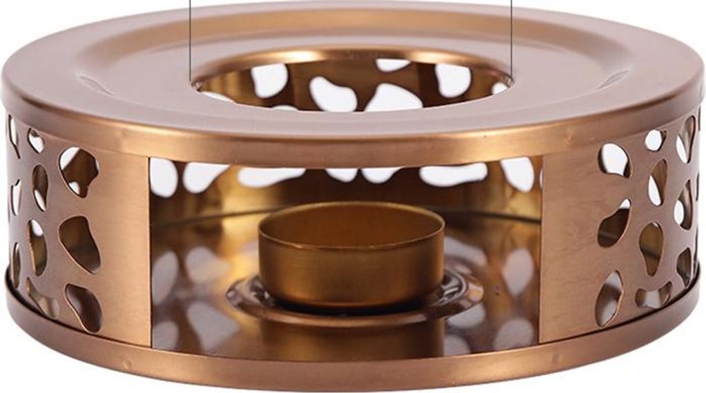 INF Rose Gold Teewärmer Edelstahl mit Perforiertem Design und Behälter Roségold