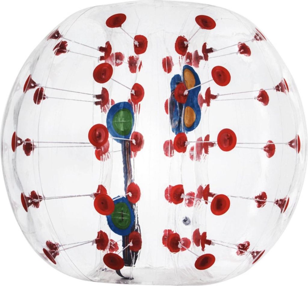 Happyment Bumperball – Aufblasbarer Ball – Bubble Fußball – Spaß & Bewegung – Für Kinder – Garten Spielen – Rot