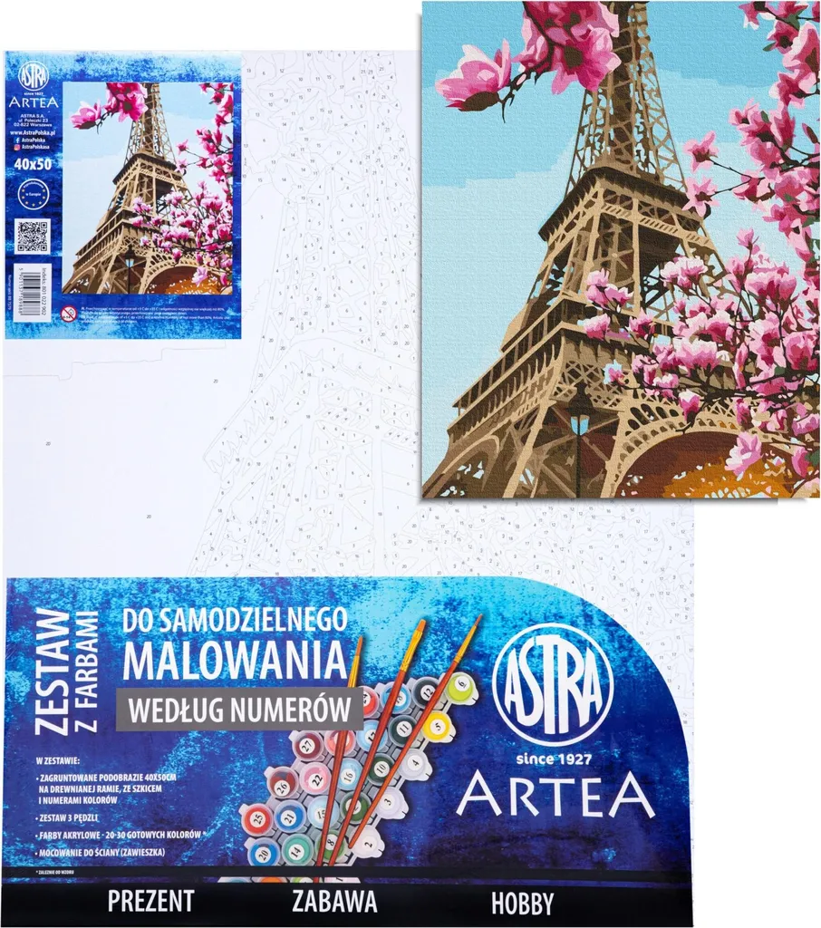 Quadro Fai da Te Torre Eiffel Astra 40x50cm - Arte e Relax a Casa