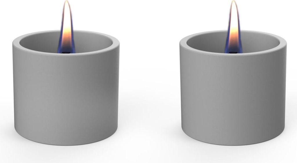breeze 8 grey keramik duopack 2er set sicheres tischfeuer kerze tenderflame