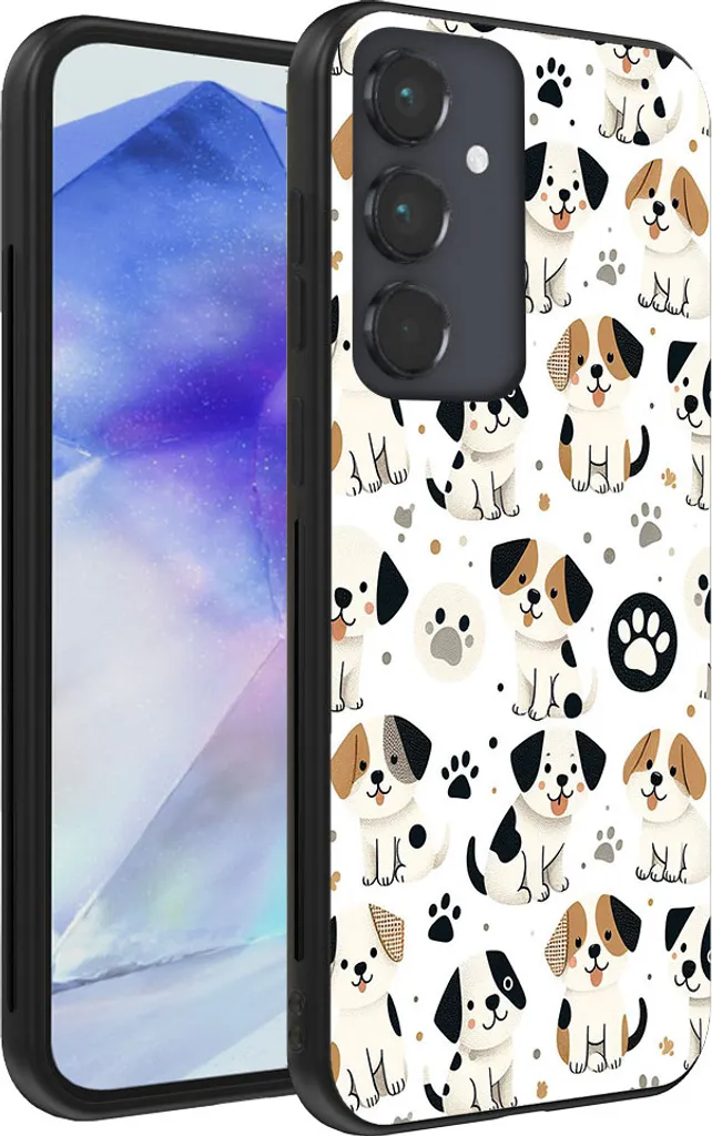 Custodia Samsung A55 con Cani - Cover in TPU per Amanti dei Cani