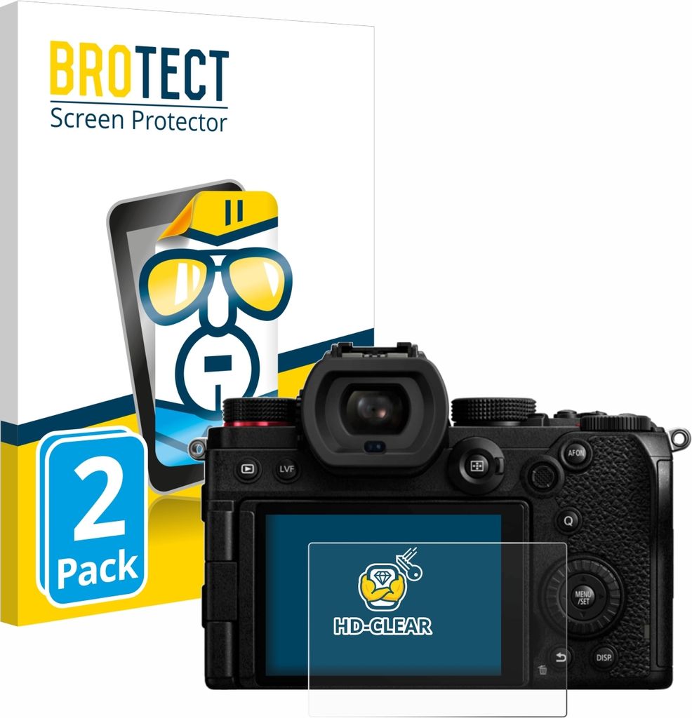 2x Für Panasonic Lumix DC-S5D Schutzfolie BROTECT Displayschutz Display Schutz Folie Klar Transparent