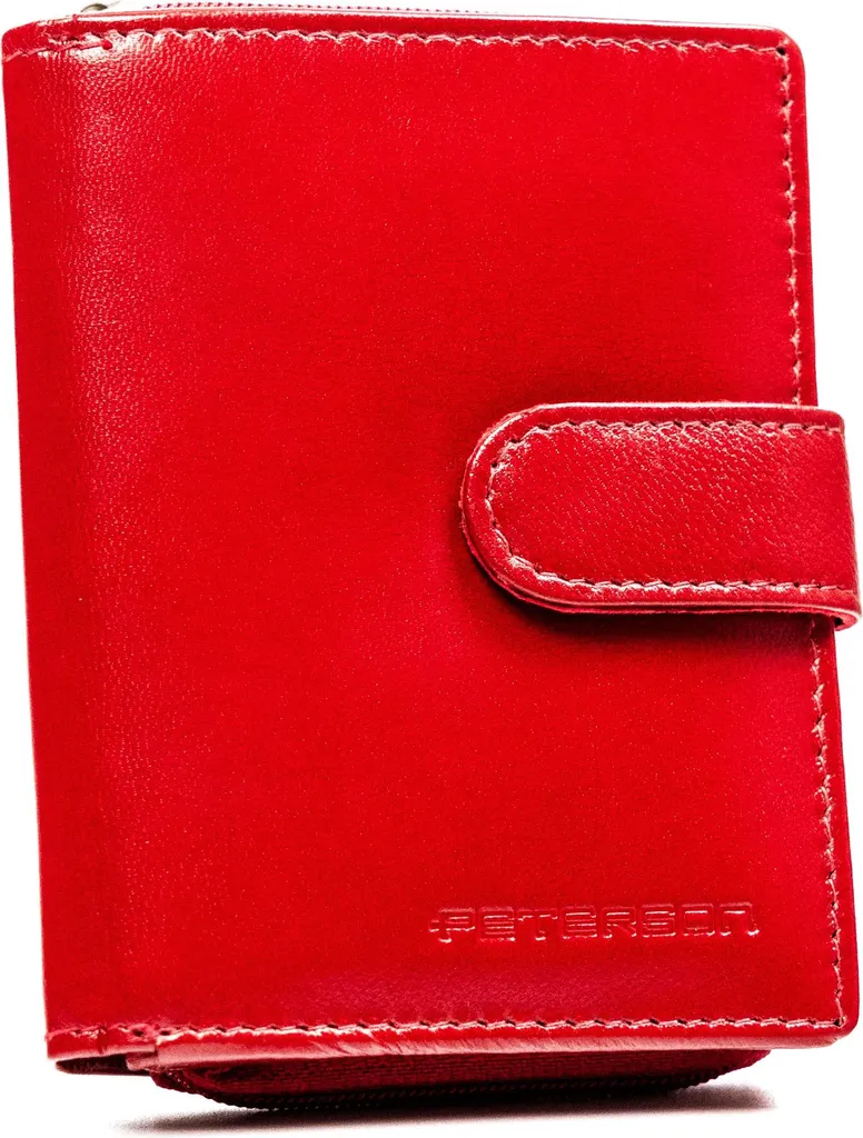 Portafoglio Peterson Riverside Donna in Vera Pelle Rossa con RFID - 10