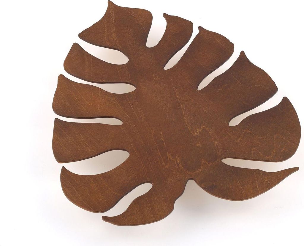 Wandleuchte Holz H: 40 cm Nuss G9 3-flammig Modern