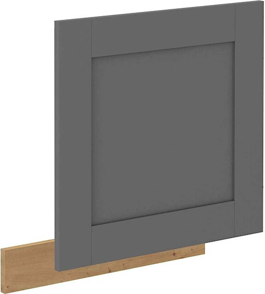 Tür für Einbau-Geschirrspüler LAILI – 570 x 596 cm, Grau / Eiche Artisan