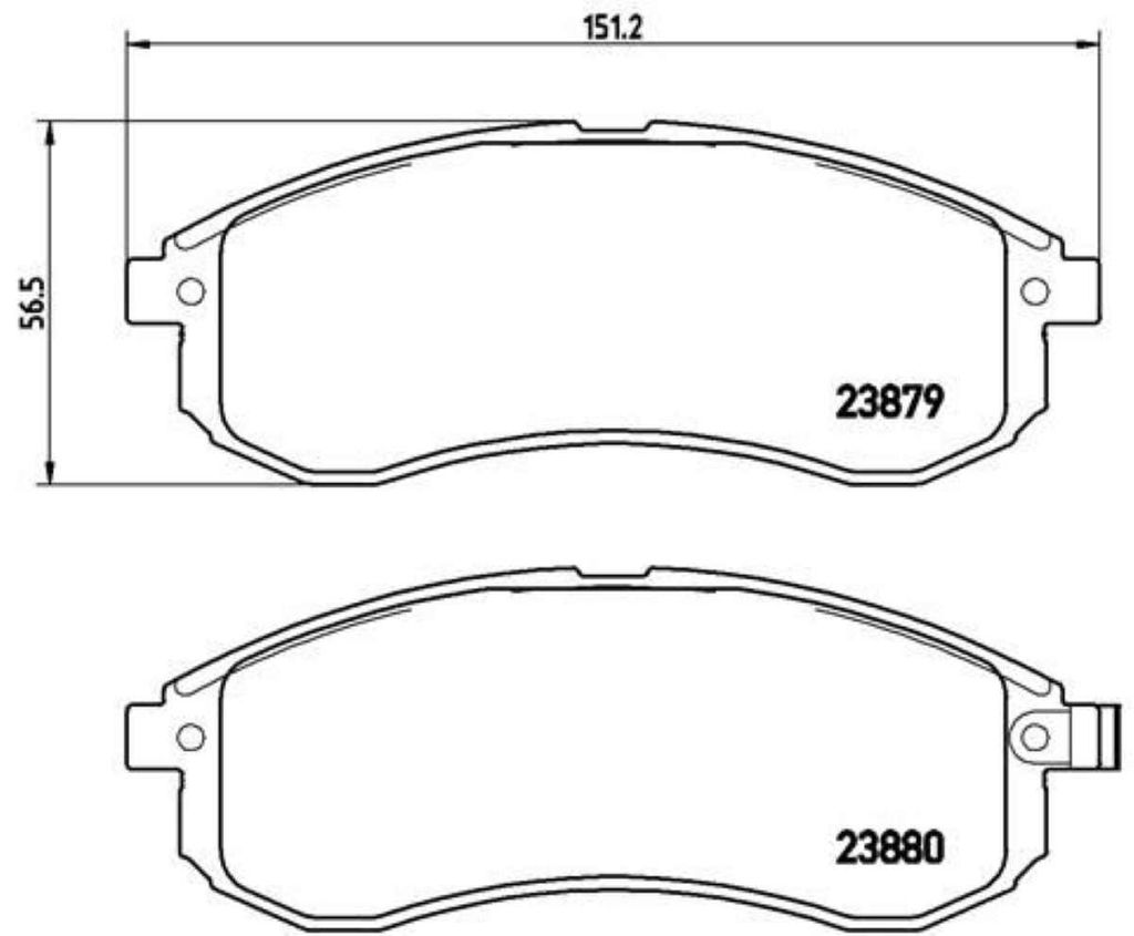 Brembo Bremsbelagsatz, Scheibenbremse Vorderachse P 54 033