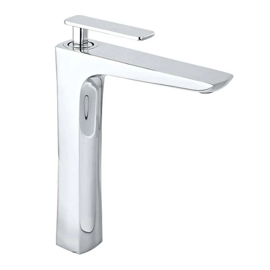 Robinet de lavabo surélevé Indus en chrome brillant, modèle 744610