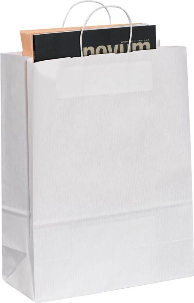 50 VP Papier-Tragetaschen Toptwist weiß 32,0 x 42,0 cm