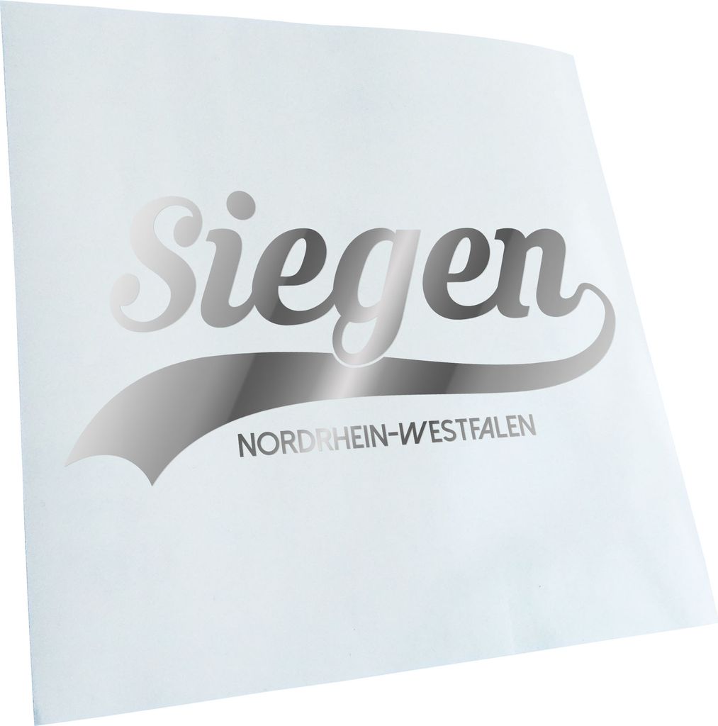 Kiwistar - Autoaufkleber - Siegen Nordrhein-Westfalen - Chrom - 24x11cm - Aufkleber für Auto, Laptop, Fahrrad, LKW, Motorrad Mehrfarbig JDM Decal ...
