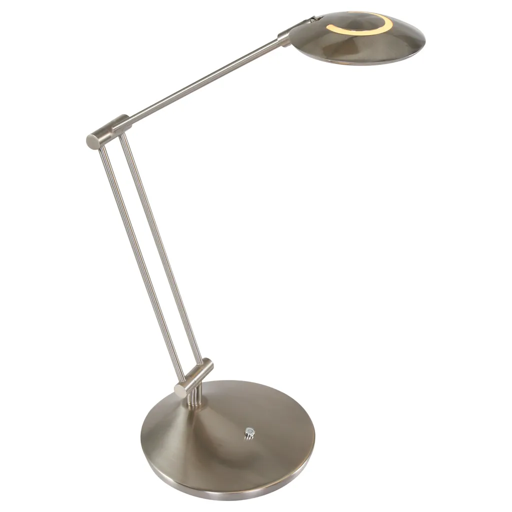 Petite lampe de table LED Zodiac Steinhauer Ø 18cm finition acier chic