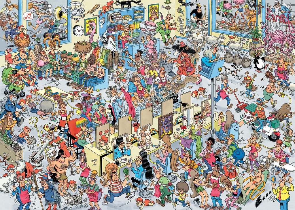 JUMBO Puzzle JvH U kadeřníka 1000 dílků Obrázek produktu 
