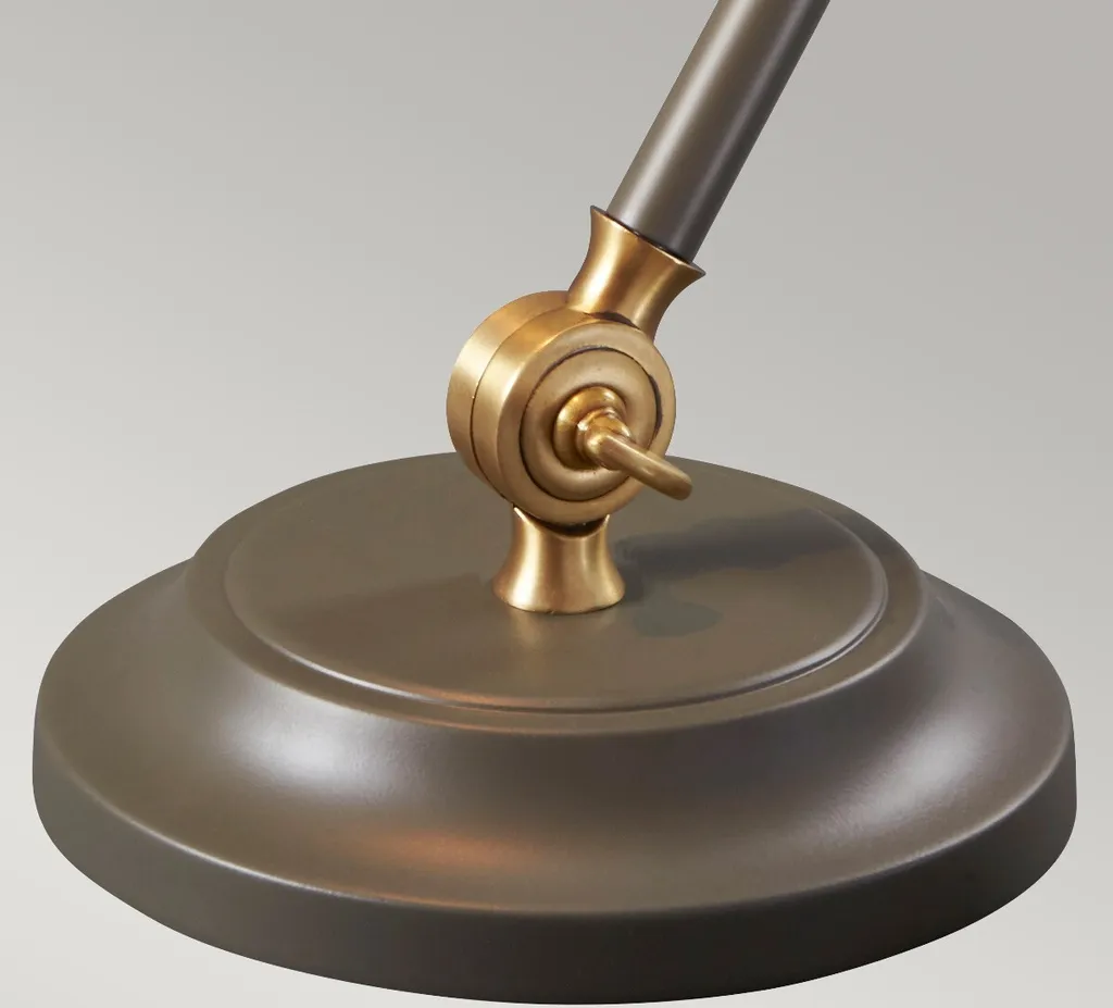 Lampe de bureau rétro Provence grise et laiton vieilli Elstead Lighting - 4