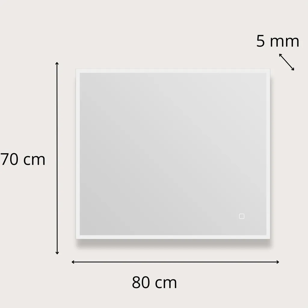 Miroir LED rectangulaire ECLIPS pour maquillage et rasage rétro-éclairé - 3