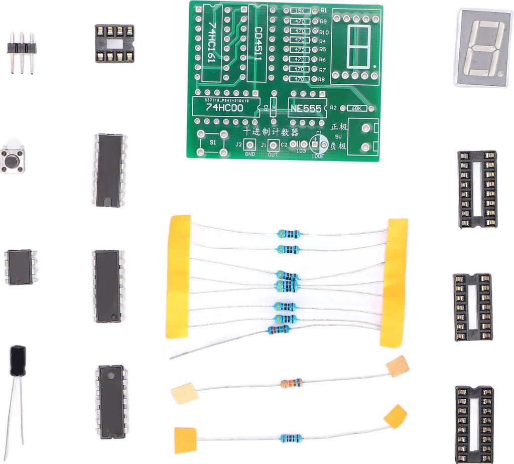 Dezimalzähler-Bausatz ABS-Trainingszählerteile Elektronikprojekt Lehrmaterial für Schulen