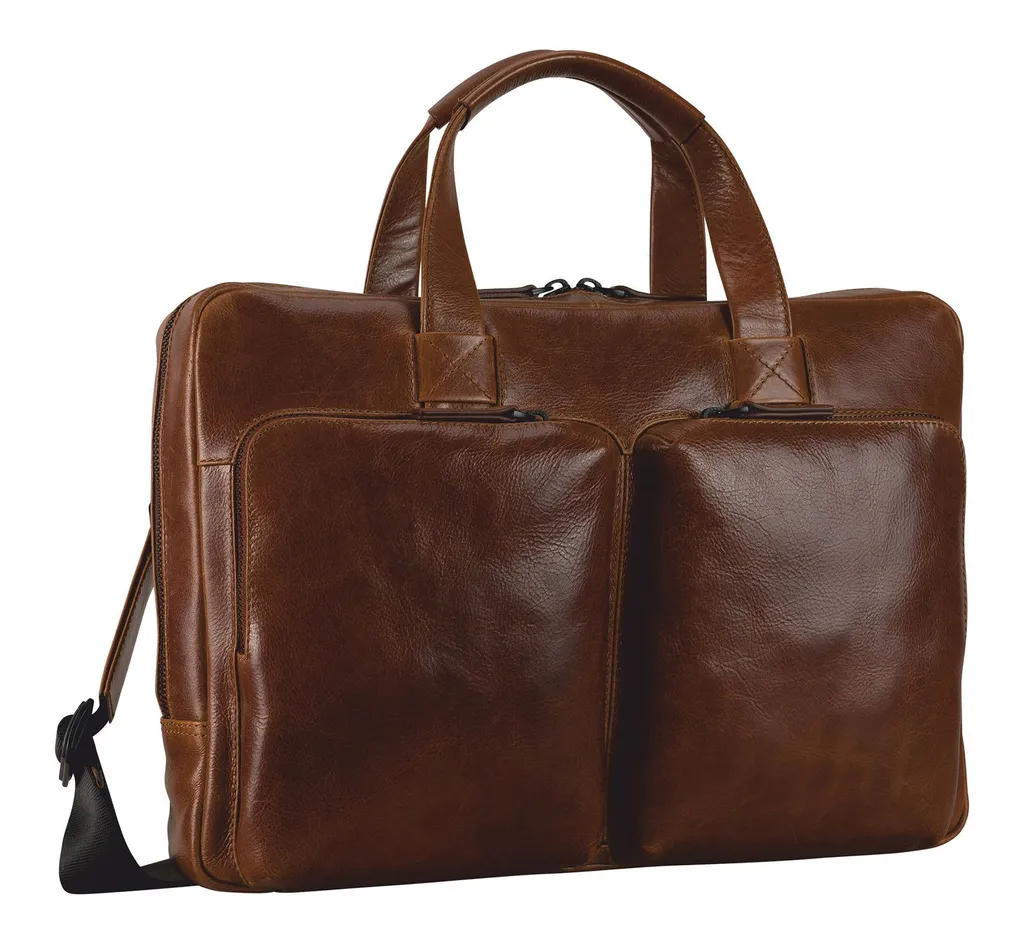Leonhard Heyden Porto Briefcase Pelle Marrone - Borsa Laptop Ufficio