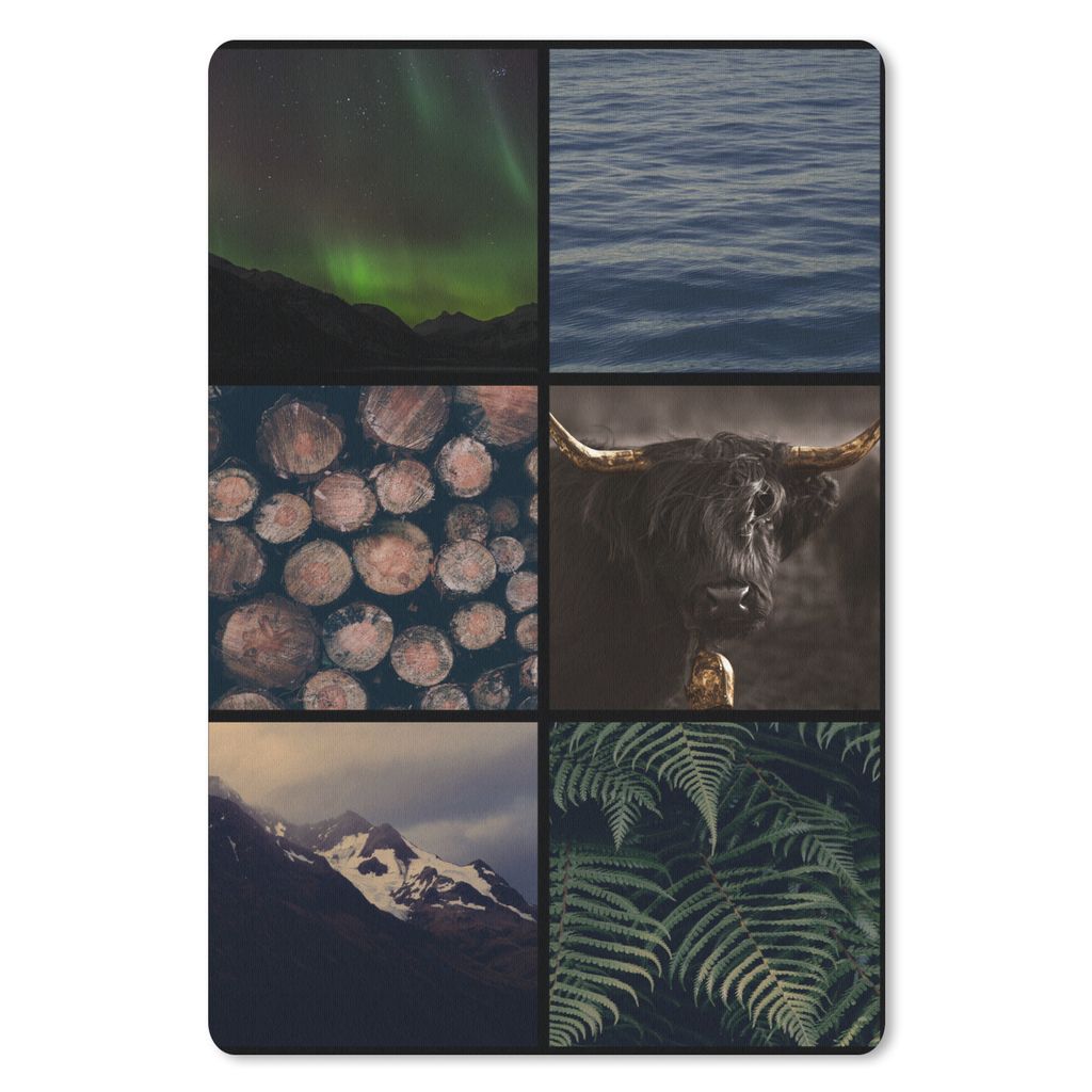 MuchoWow® Mauspad Mousepad Schottische Highlander - Collage Produktbild 