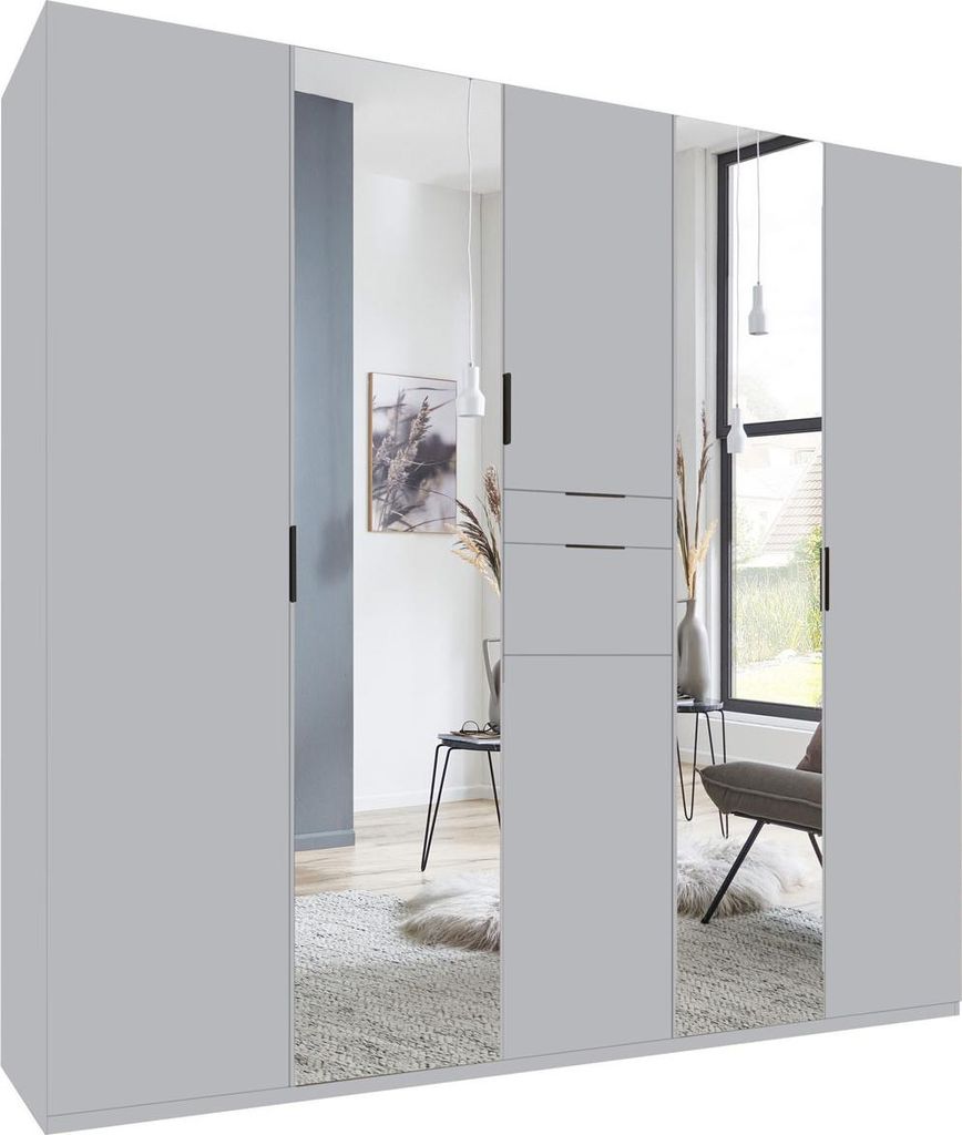 Drehtürenschrank Moldau Kleiderschrank mit Spiegel Produktbild 