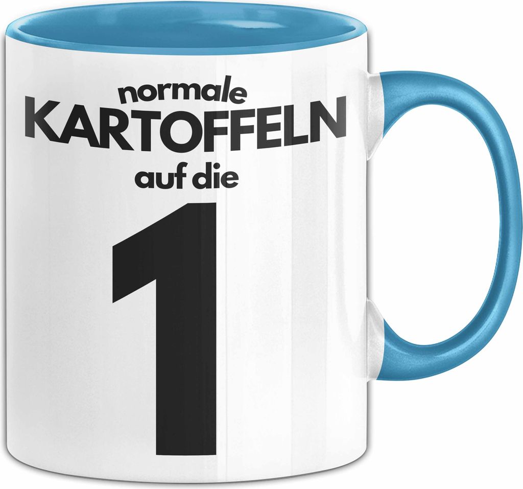 Normale Kartoffeln Auf Die 1 Tasse Meme Geschenk Deutschland Fußball-Fan 2024 (Blau)