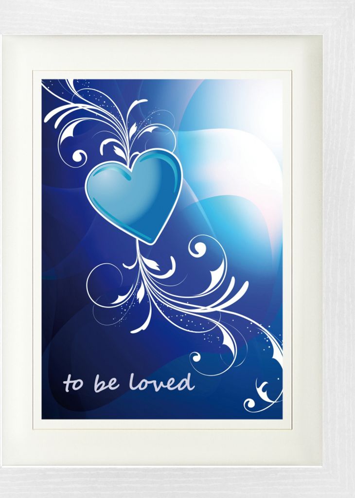Herzen Gerahmtes Bild Mit Edlem Passepartout | Wand-Bilder | Im Bilderrahmen - To Be Loved (40 x 30 cm)