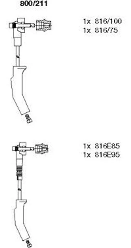 Set Cavi Candela BREMI 800/211 per Motori Ford Endura 1.3 OE 6772377