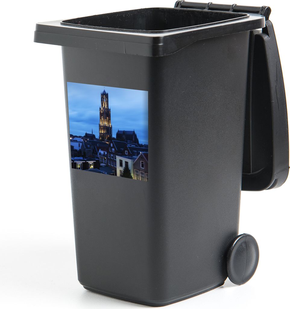 MuchoWow Mülltonnenaufkleber Domturm - Utrecht - Licht 40x40 cm - Abfall-Aufkleber - Container - für Abfallcontainer