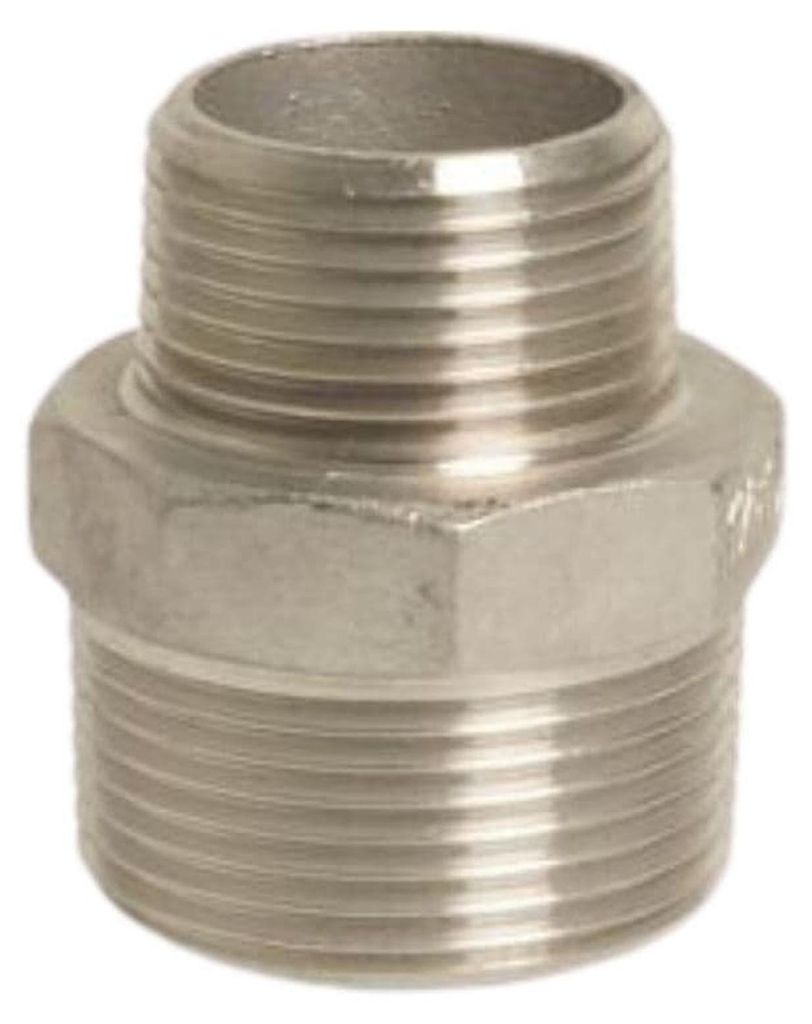 Nipplo Riduzione Filettato in Acciaio Inox 1 1/2" x 1" Immagine del prodotto 