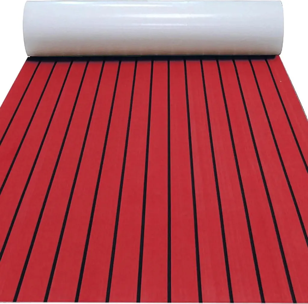 Tapis de bateau antidérapant EVA rouge contre les ponts glissants