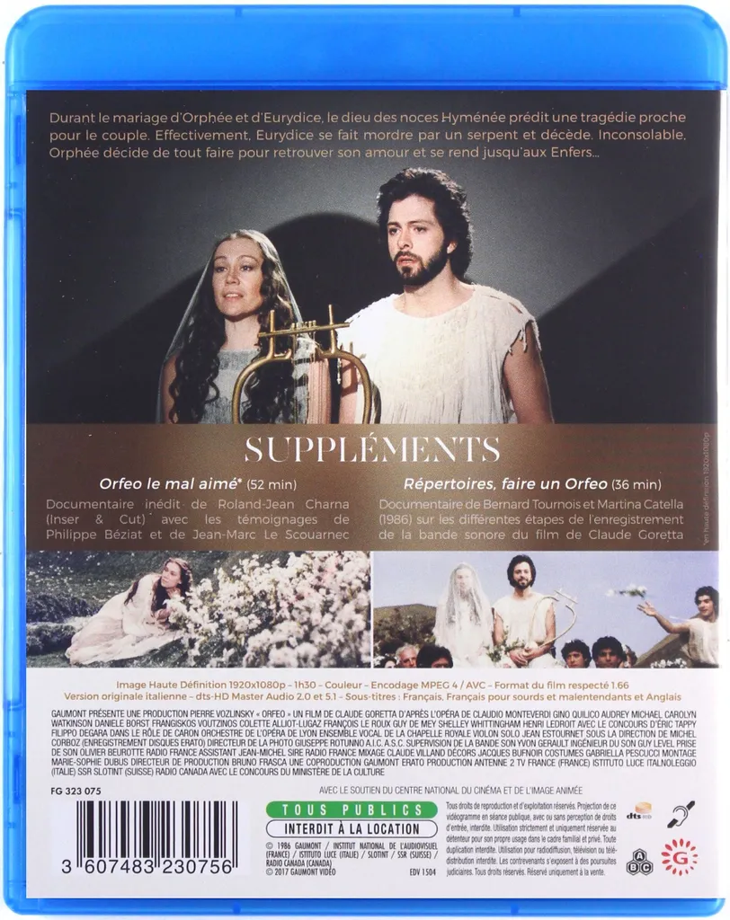 Orphée Blu-ray Édition Restaurée Version Originale 1080p Cocteau