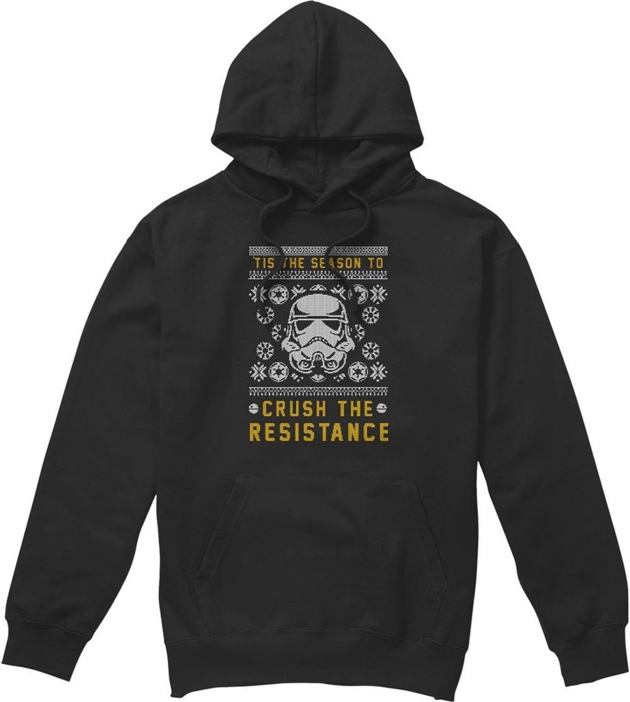 Star Wars - "Crush The Resistance This Christmas" Kapuzenpullover für Herren TV4469 (XL) (Schwarz)