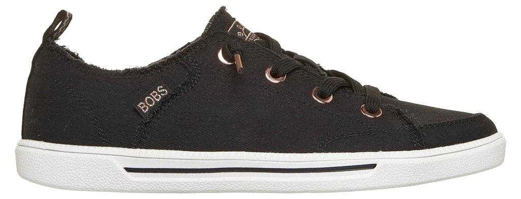 Skechers - "Bobs B Cute 2" Sneaker für Damen, Canvas GT20978 (38 EU) (Schwarz/Gold)