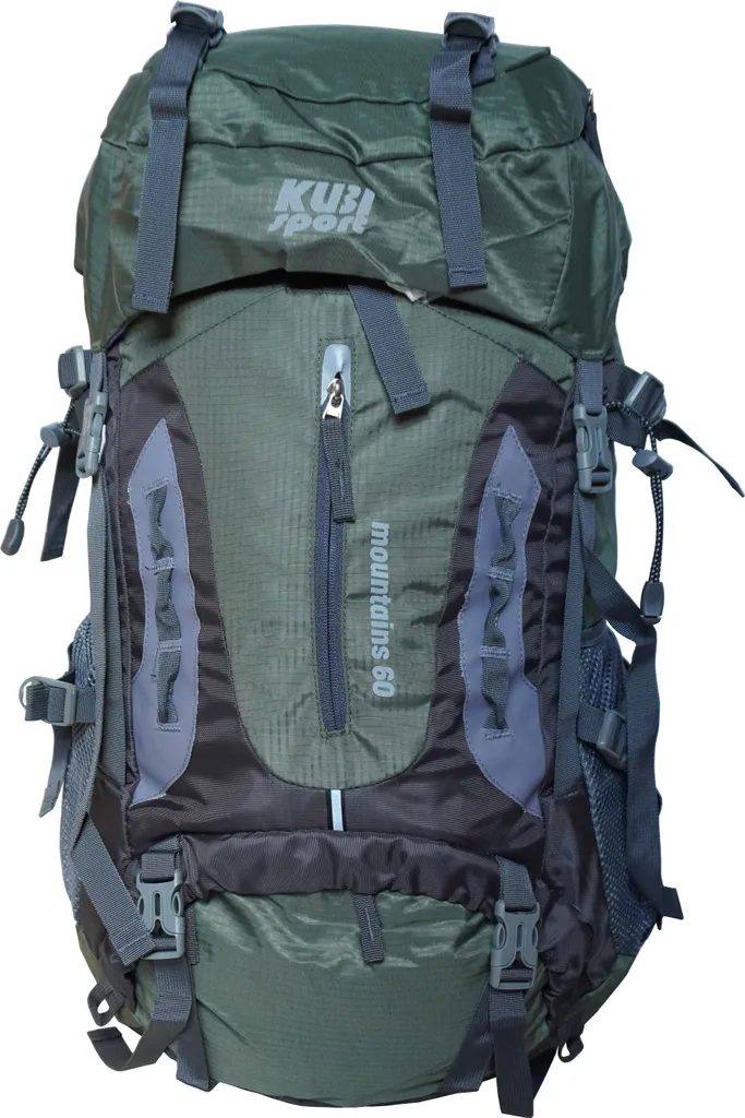 Sac à dos Mountains 60 L vert pour randonnée exigeante en montagne