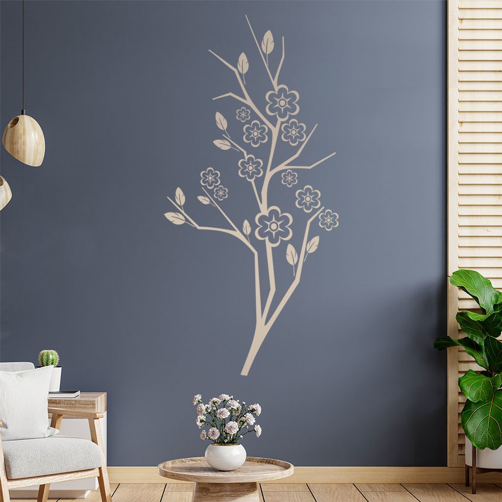 Kirschbaum - Blüten - Äste Wandtattoo in 6 Größen - Wandaufkleber Wall Sticker - Dekoration, Küche, Wohnzimmer, Schlafzimmer, Badezimmer