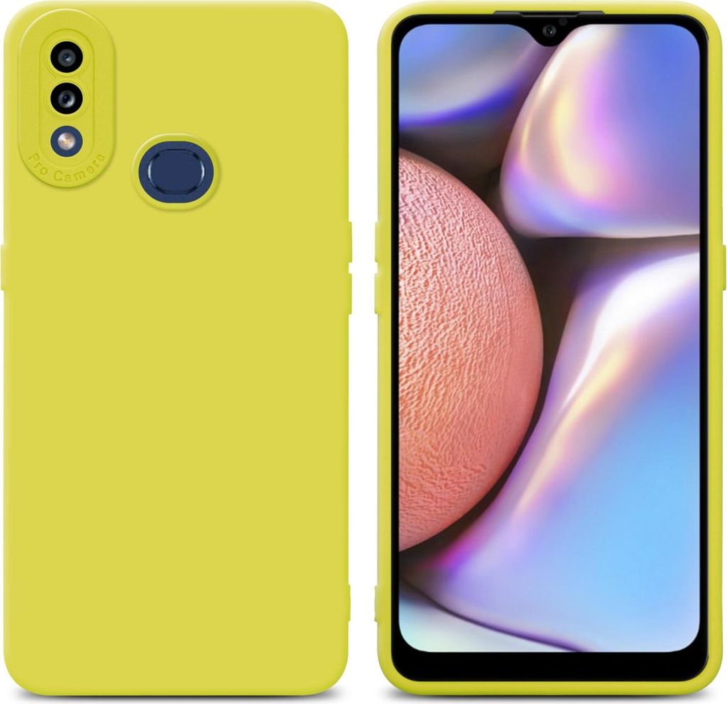 Cadorabo Hülle für Samsung Galaxy A10s / M01s Schutz Hülle in Gelb TPU Silikon Etui Case Handyhülle