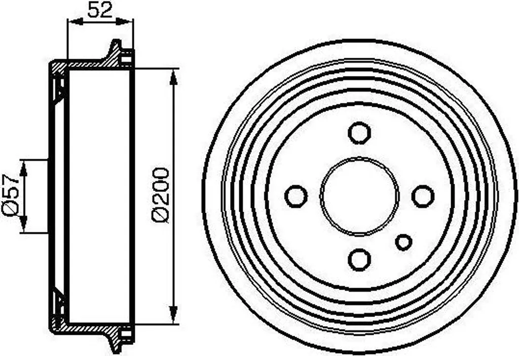 Tambour de frein BOSCH 0 986 477 018 pour Opel Astra G - Qualité OE