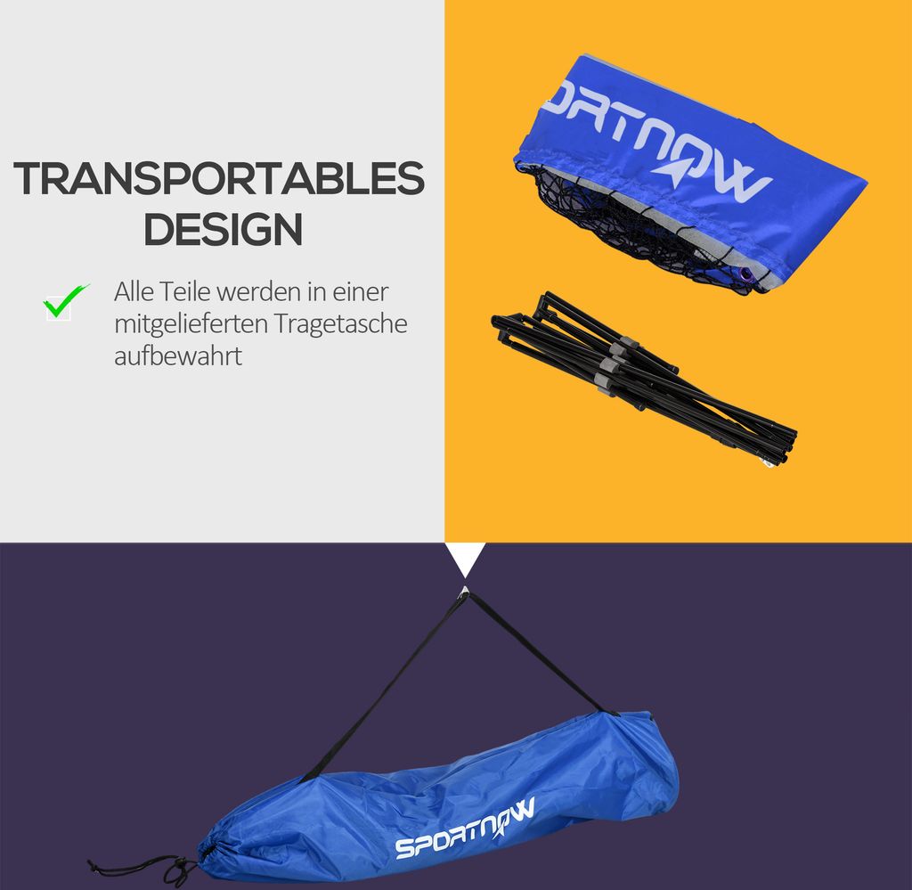 SPORTNOW Badmintonnetz Set Faltbares Tennisnetz, Produktbild 5