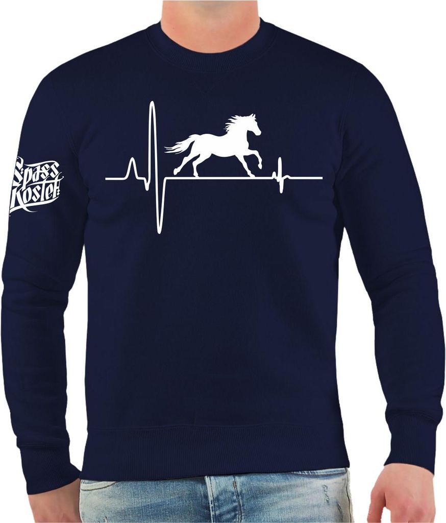 Herren Sweatshirt Pferde Motiv Lebensgefühl