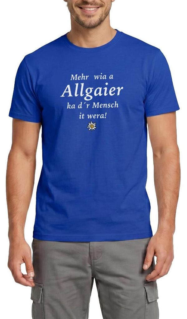 Spreadshirt Mehr Wia A Allgaier Allgäu Allgäuer Männer T-Shirt, S, Dunkelblau