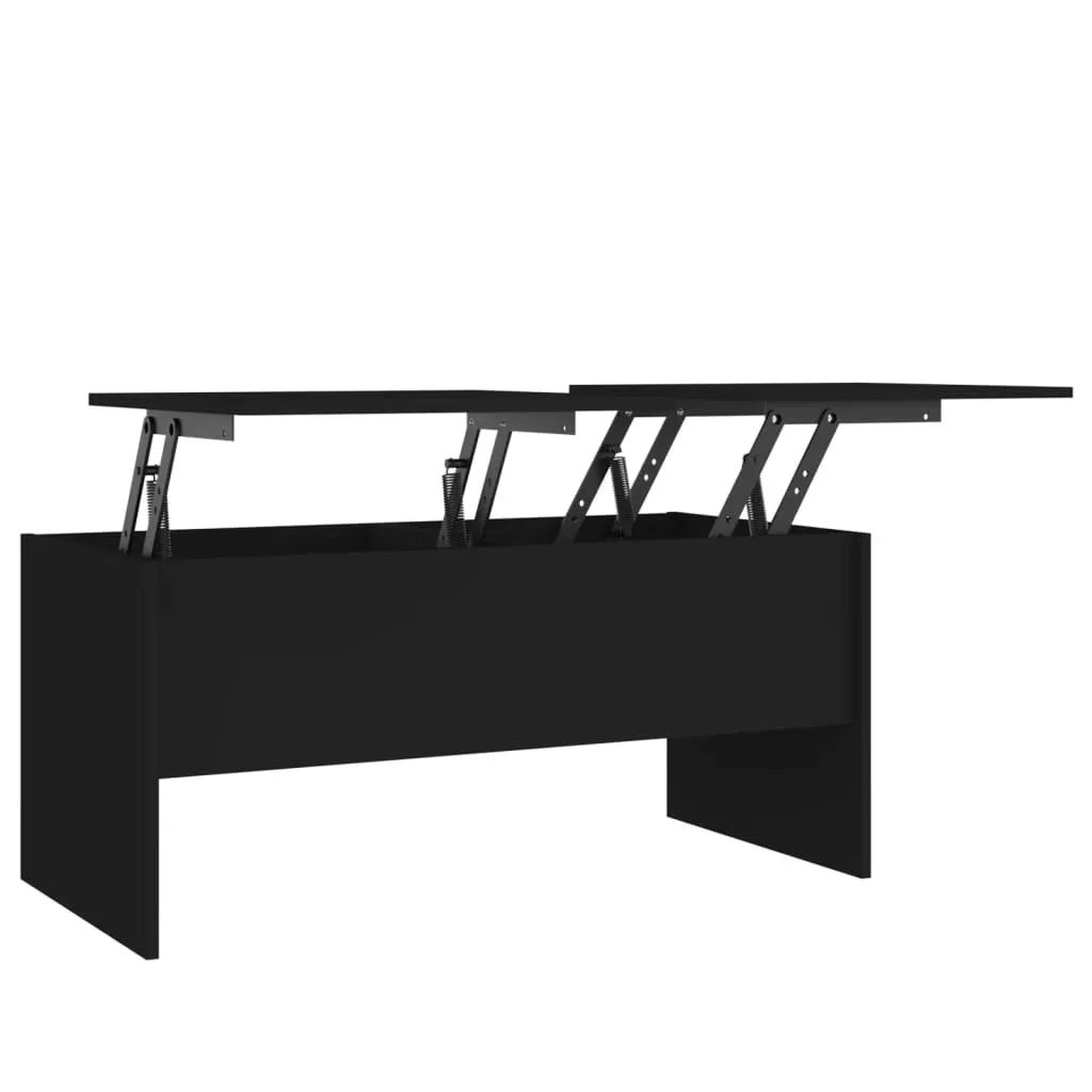 Tavolino Nero SYFAX™ 102x50cm | Robusto Legno Multistrato Anti-Macchia