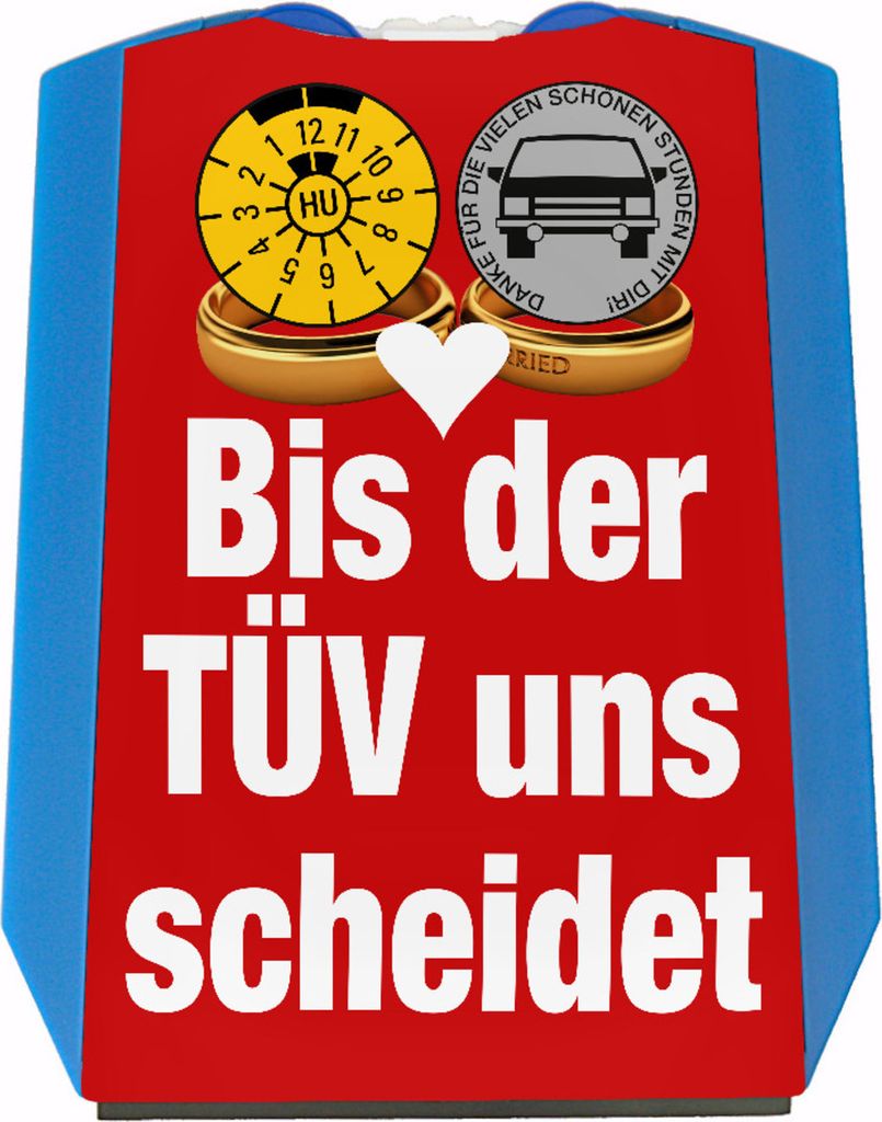 Bis der uns scheidet Autoliebhaber Parkscheibe in rot