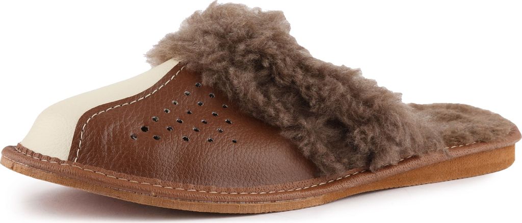 Ladeheid Damen Hausschuhe Pantoffeln Schlapfen LAFA001 (Braun Creme, 36 EU)