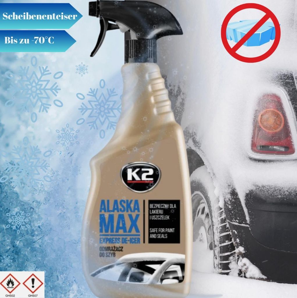 Scheibenenteiser K2 Alaska MAX De-Icer 700 ml Enteiserspray Produktbild 