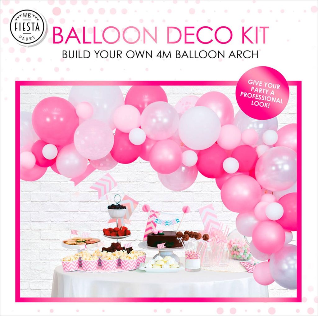Globos Ballonbogen Set Rosa - Kinderparty Dekoration Geburtstag