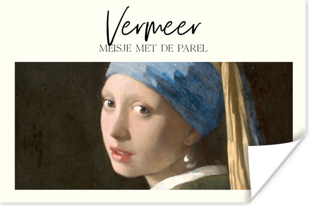 MuchoWow Poster Kunst - Das Mädchen mit dem Perlenohrring - Vermeer 60x40 cm - Schlafzimmerdekoration