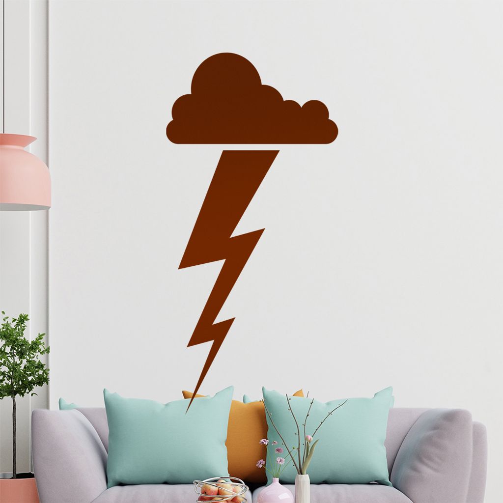 hauptsachebeklebt KIWISTAR Gewitter - Blitz Wolke Unwetter Schauer Donner Wandtattoo in 6 Größen - Wandaufkleber Wall Sticker - Dekoration, Küch...