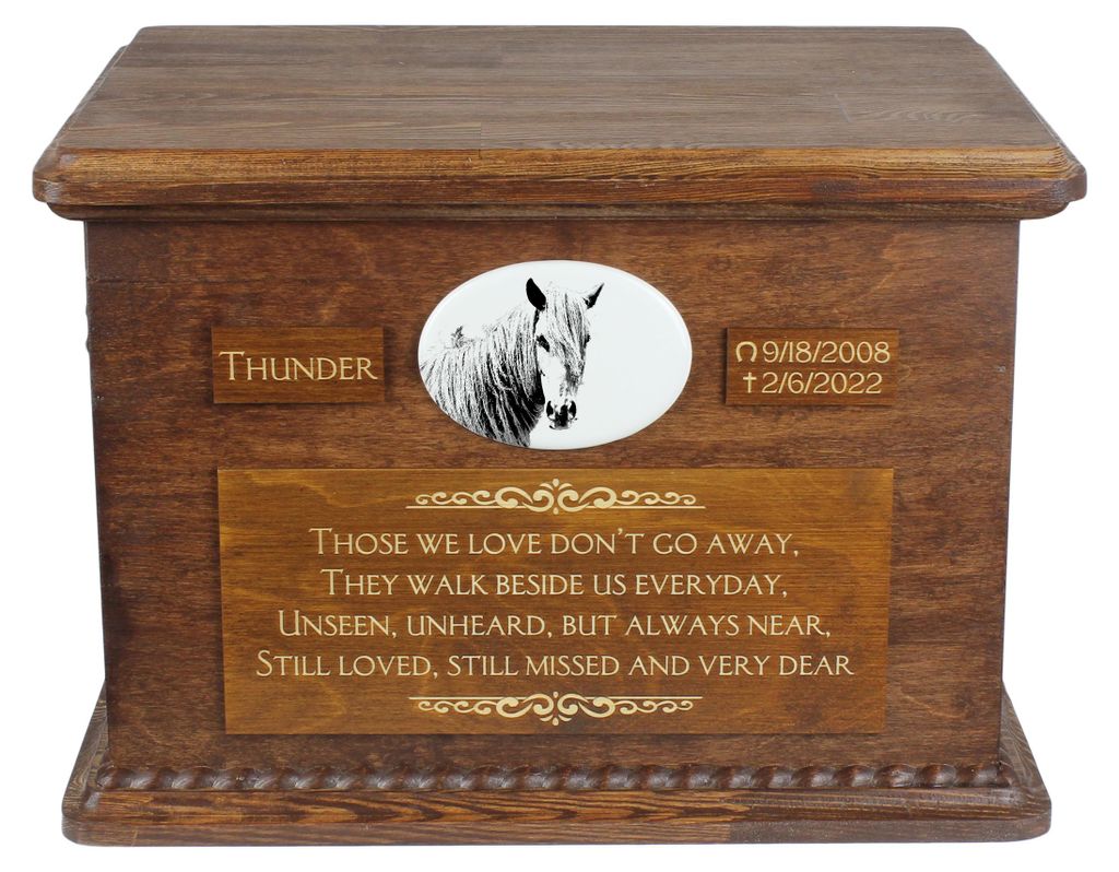 Giara Pferd Urn für Pferdeasche, personalisierte Urne mit Foto, große Box für Pferdeasche von der Marke Art-Dog