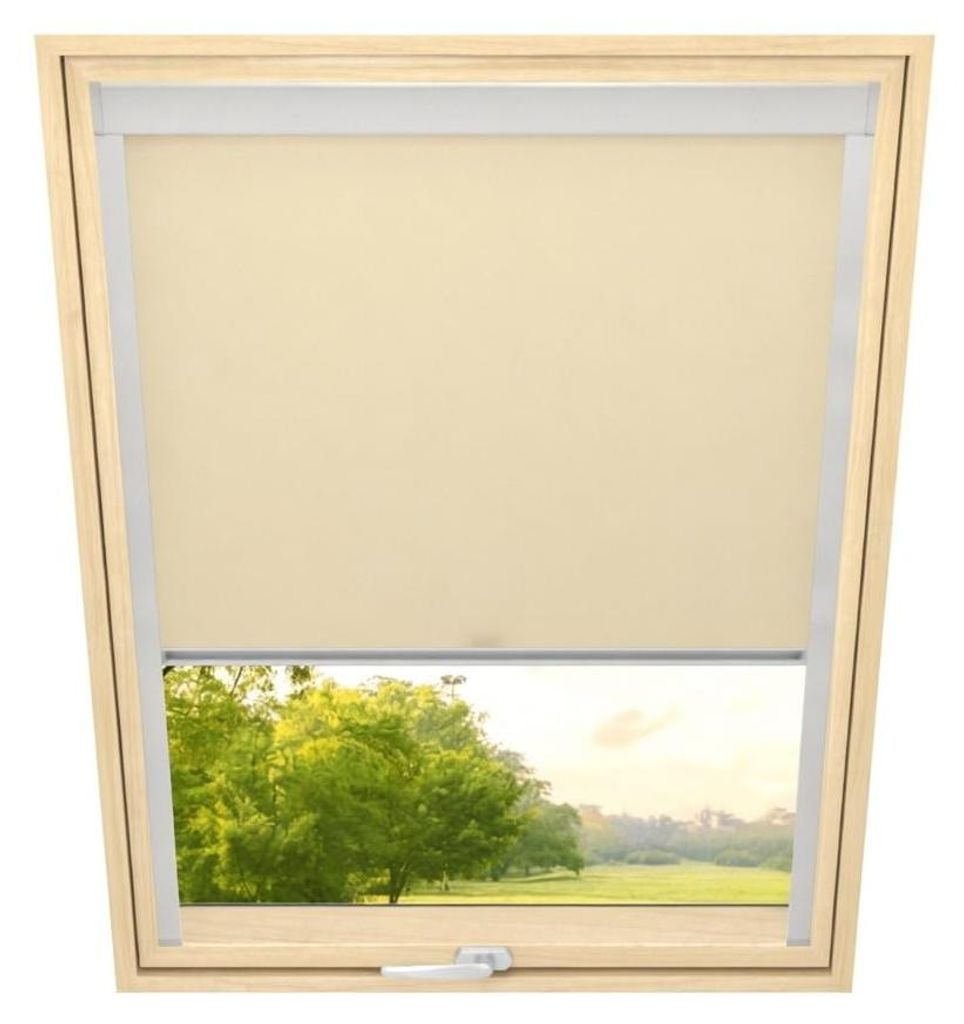 Time4blinds - Dachfenster Rollo - 620mm(B), 1032mm(L) - Verdunkelungsrollo - Ecru