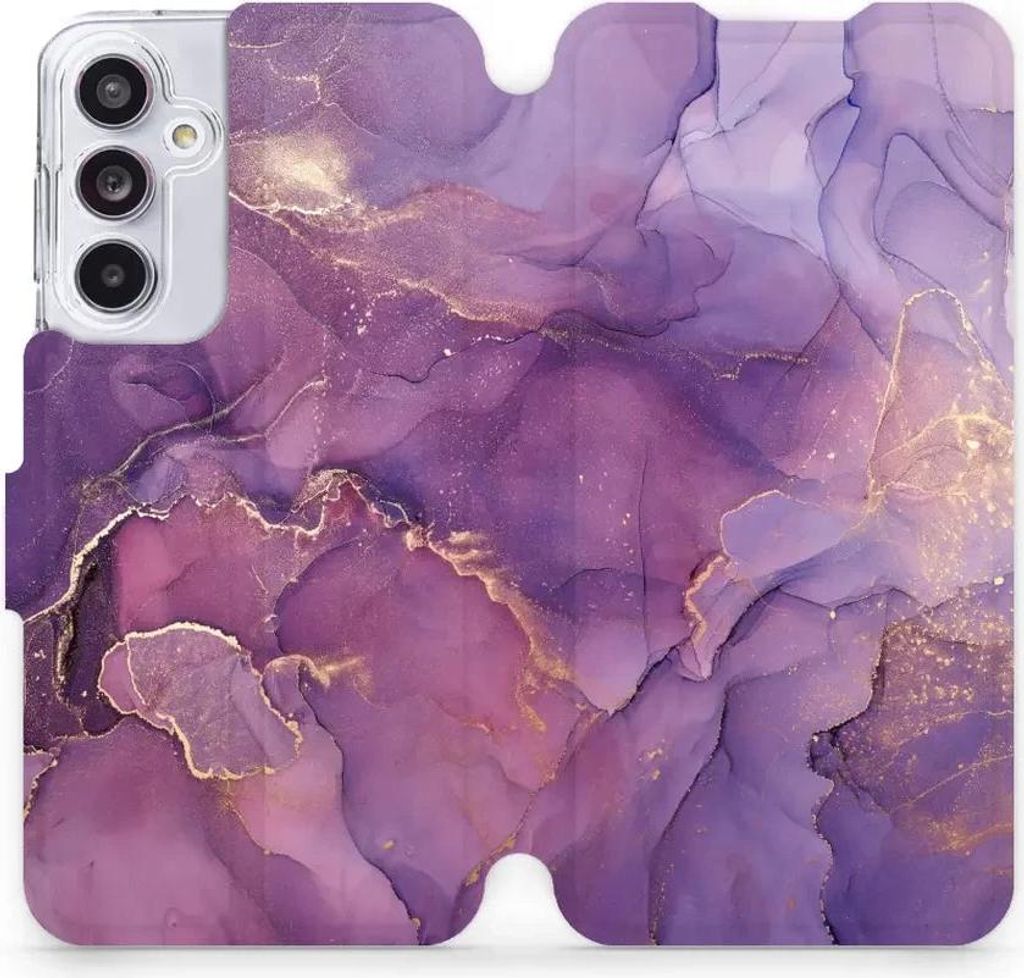 Handyhülle mit klappe für Galaxy A55 5G, Mobiwear Book, Violett