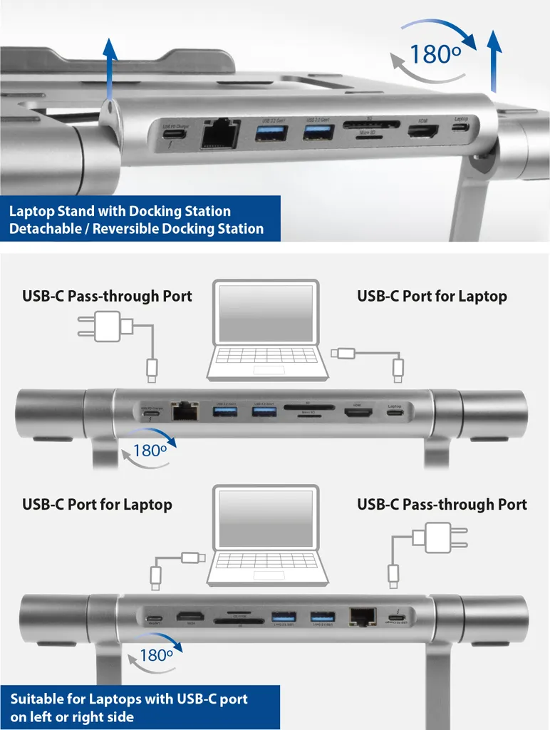 Évitez le Mal de Dos avec ce Support PC Portable et Dock ACT AC8125 - 5