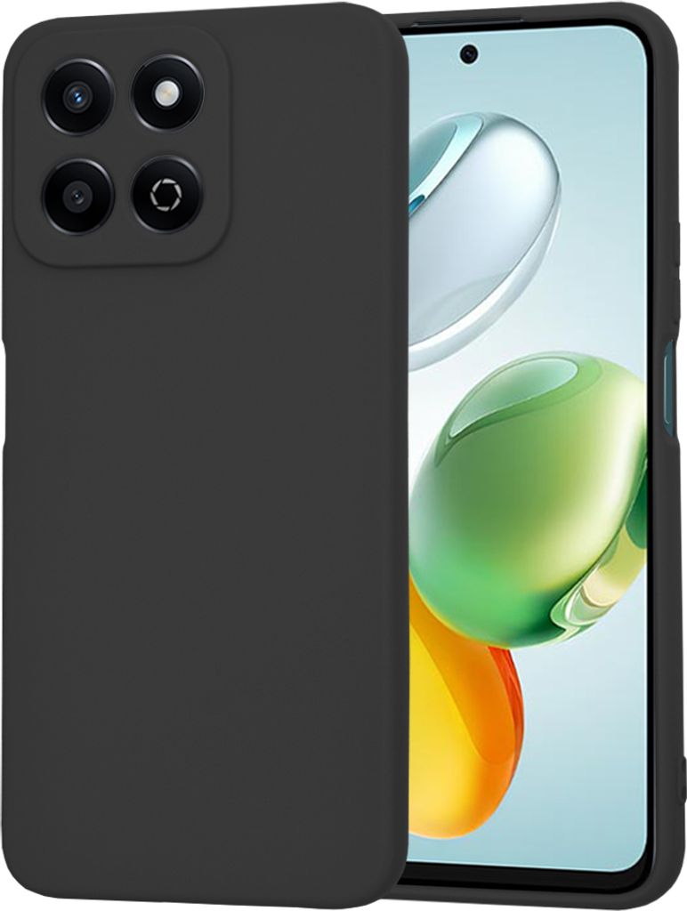 Weiche TPU Silikonhülle für Honor 200 Smart/X7c - Stylischer Schutz in Schwarz KP36647